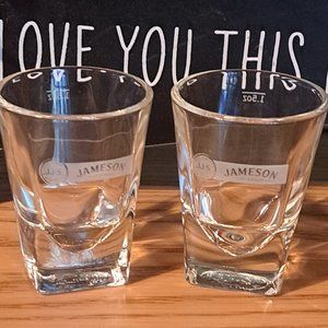 2 Jameson Whiskey Frosted Shot Glasses